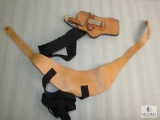 New Hunter suede lined leather shoulder holster fits revolvers up to 4