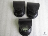 3 new leather ammo wallets/handcuff cases