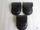 3 new leather ammo wallets/handcuff cases