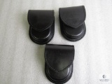 3 new leather ammo wallets/handcuff cases
