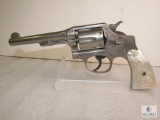 Engraved Smith and Wesson .38 M&P model 1905 with engraved pearl grips
