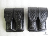 2 new Hunter leather double mag pouches, fits Colt 1911, clones and single stack mags
