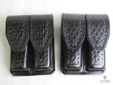 2 new Hunter leather double mag pouches, fits Colt 1911, clones and single stack mags