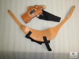 New Hunter suede lined leather shoulder holster fits revolvers up to 4