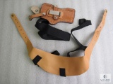 New Hunter suede lined leather shoulder holster, fits revolvers up to 4