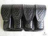 2 new Hunter leather double mag pouches, fits staggered mags like Beretta 92, Ruger, Glock