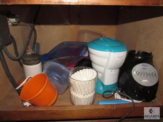 Cabinet lot - kitchen small Appliances Coffee Grinder, Blender, +