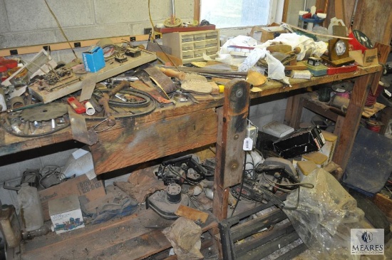 Shop bench contents Power Tools, hand tools, & fasteners