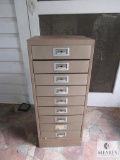 Small Metal File Cabinet 9 small drawers