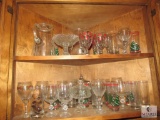Lot Glassware Stemware and Christmas Glasses