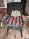 Black Wicker Rocking Chair