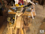 Wood Saw horse table, wood crafts, and Hand Tools