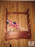 Wood Wall Gun Rack with Drawer