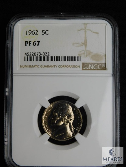 NGC Graded - 1962 Jefferson nickel PF67