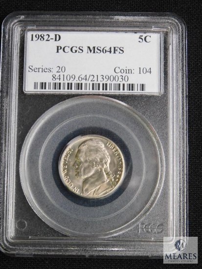 PCGS Graded - 1982-D Jefferson Nickel MS64 FS