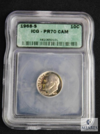 ICG Graded - 1968-S Roosevelt Dime - PR70 CAM