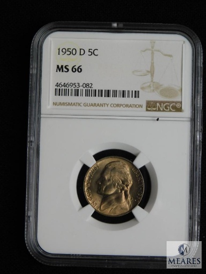 NGC Graded 1950-D Jefferson nickel