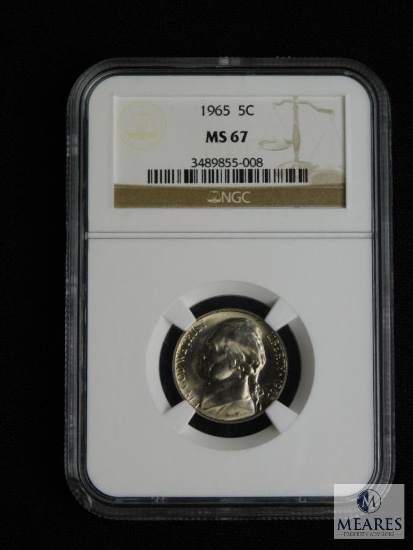 NGC Graded - 1965 Jefferson nickel MS67