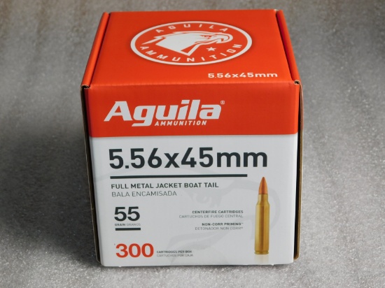 Case 300 Rounds Aguila 5.56 x 45mm Ammunition 55 Grain Ammo