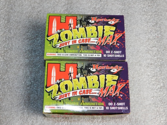 Lot 20 Shells Hornady Zombie Max 12 Gauge Shotgun 00 Z-Shot Shells