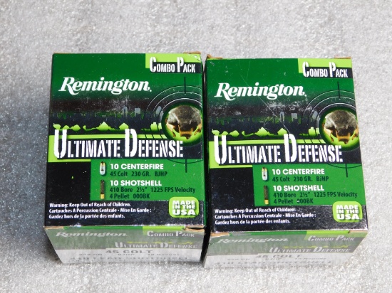 Remington 40 Rounds Combo Pack 45 Colt & .410 Lead Shotshell Ammunition