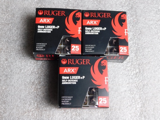 60 Rounds Ruger 9mm Luger ARX Self Defense Ammunition 97 Grain Ammo