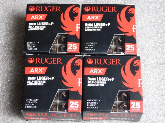 80 Rounds Ruger 9mm Luger ARX Self Defense Ammunition 97 Grain Ammo