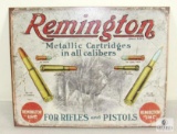 New Vintage Look Metal Sign Advertisement Remington Metallic Cartridges for Rifles & Pistols