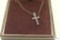 14K White Gold Cross on 14KT Chain