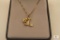 14KT Yellow Gold Chain with L Pendant