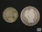 1897 Barber Quarter and 1906-O Barber Half Dollar