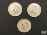 Lot (3) 1964 Kennedy Half Dollars Coins 90% Silver