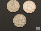 Lot of (3) Franklin Half Dollars