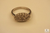 10K White Gold Vintage Princess Ring