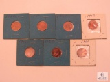 Lot of (7) assorted foreign Cents