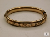 Gold tone Bangle Bracelet marked FMCO