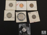 Lot of Coin Collector Starter Mercury Dime, Buffalo Nickels, Wheat Cent +