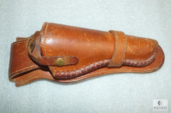 Vintage Custom leather cowboy holster fits 6 1/2" Ruger Blackhawk and similar revolvers