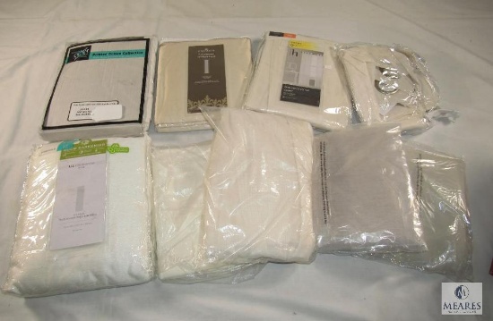 Lot of New Curtains Various Sizes - All Ivory / Beige Colors