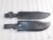 Two large leather bowie knife sheaths