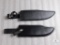 2 leather Bowie Knife sheaths