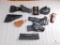 Assortment of leather holsters and accessories