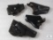 Lor 4 Black Leather Pistol or Revolver Holsters various