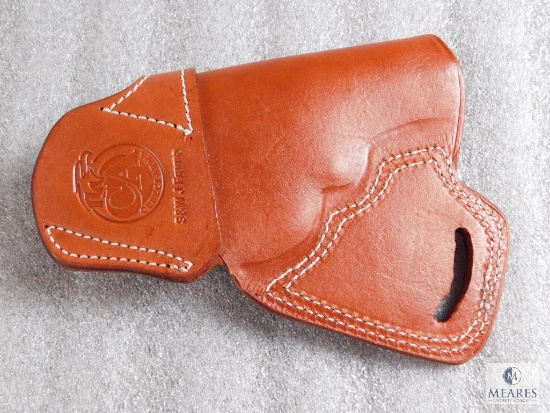 New leather small of back holster fits S&W J frame revolvers up to 4" barrel
