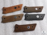 Assortment of early Ruger Mark I pistol grip panels