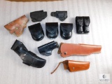 Leather holster and accessory assortment