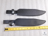 2 leather Bowie Knife sheaths