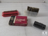 Lot approximately 50 Rounds 30-06 Ammo various brands + Magazine