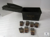 Vintage Metal Ammo Can with Approximately 160 Rounds loose Ammunition