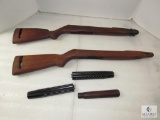 Lot 2 Vintage Wood M1 type Stocks with Metal Shields